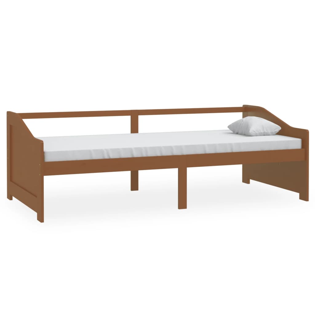 Sengeramme 3 seter heltre furu 90x200 cm honningbrun
