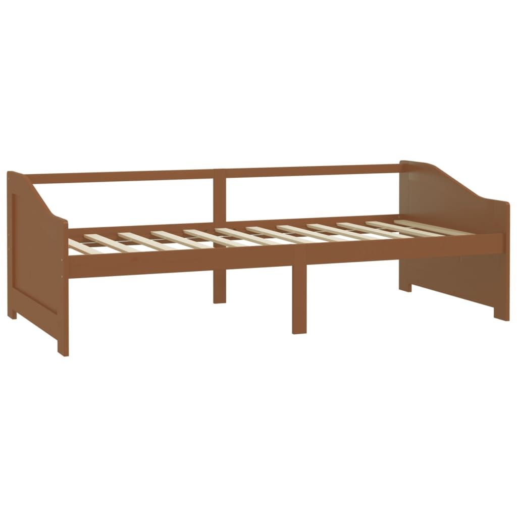 Sengeramme 3 seter heltre furu 90x200 cm honningbrun