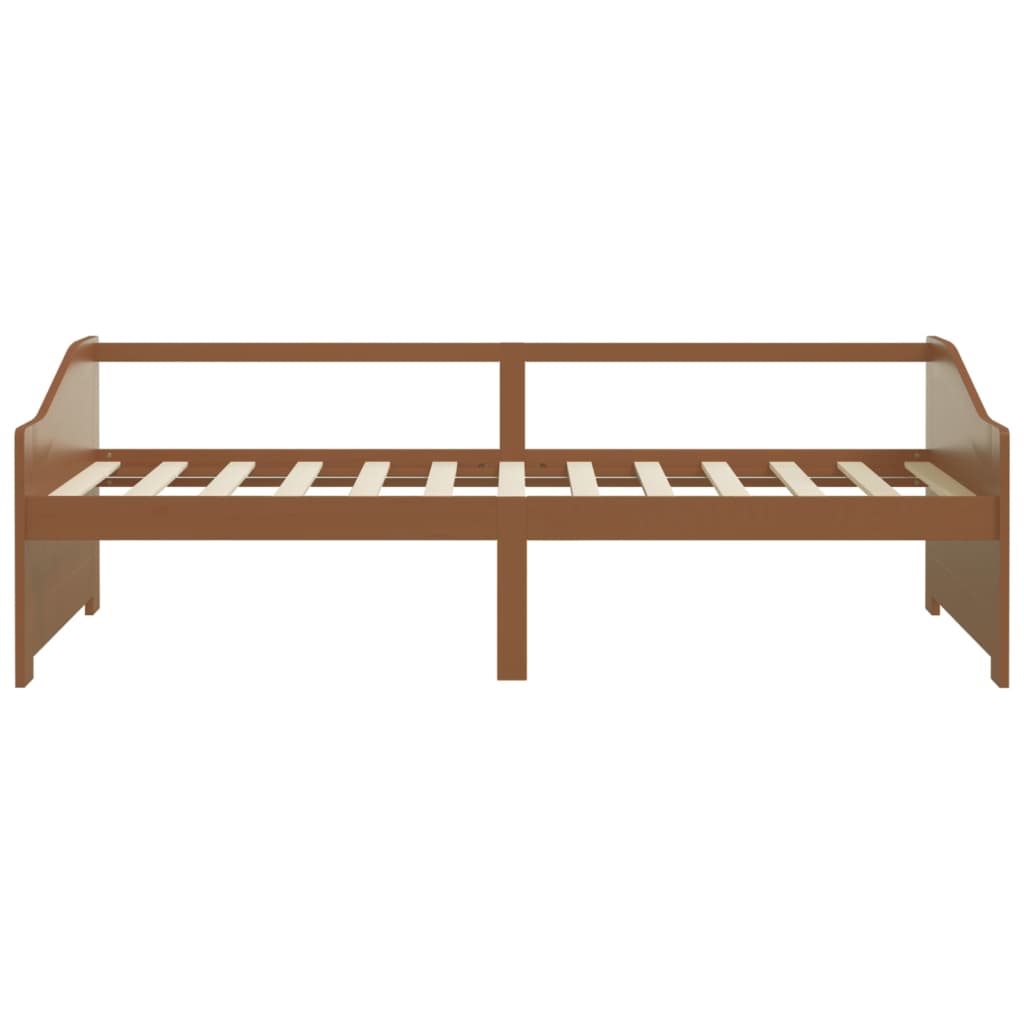 Sengeramme 3 seter heltre furu 90x200 cm honningbrun