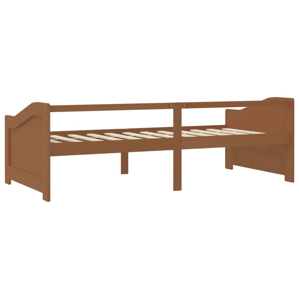 Sengeramme 3 seter heltre furu 90x200 cm honningbrun