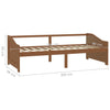 Sengeramme 3 seter heltre furu 90x200 cm honningbrun