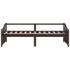 Sengeramme 3 seter heltre furu 90x200 cm mørkebrun