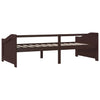 Sengeramme 3 seter heltre furu 90x200 cm mørkebrun