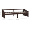 Sengeramme 3 seter heltre furu 90x200 cm mørkebrun