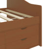 Sengeramme 3 seter med skuffer heltre furu 90x200cm honningbrun