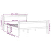 Sengeramme heltre furu 160x200 cm