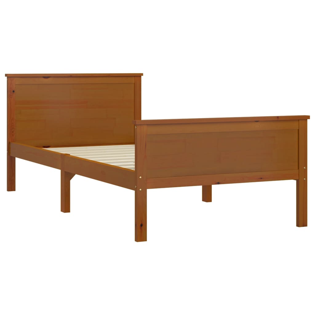 Sengeramme honningbrun heltre furu 100x200 cm