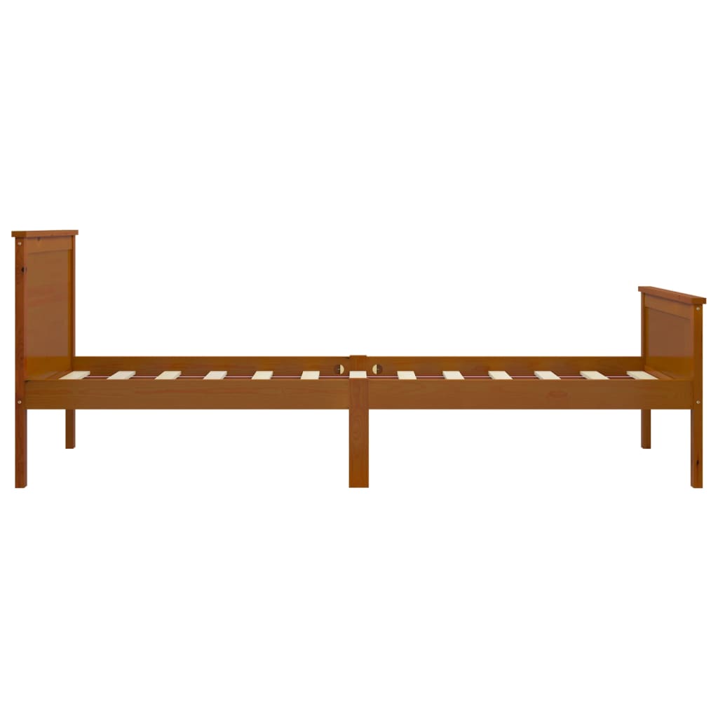 Sengeramme honningbrun heltre furu 100x200 cm