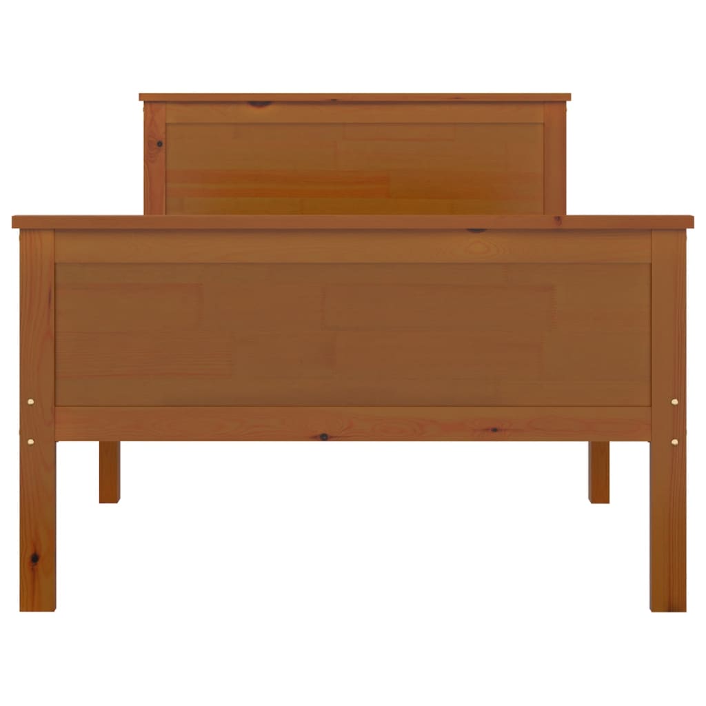 Sengeramme honningbrun heltre furu 100x200 cm