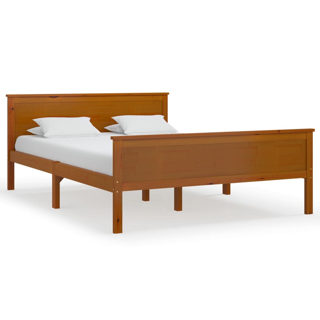 Sengeramme honningbrun heltre furu 120x200 cm