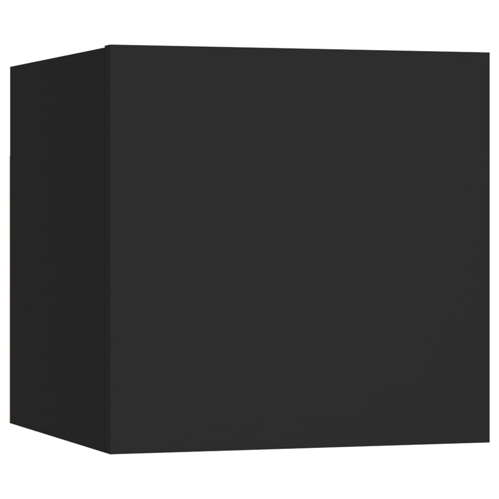 Nattbord 2 stk svart 30,5x30x30 cm konstruert tre