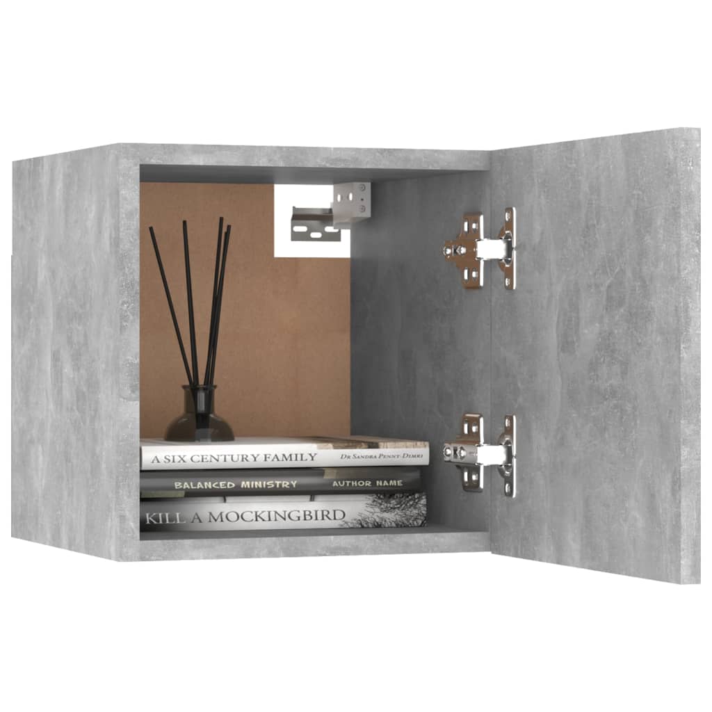 Nattbord betonggrå 30,5x30x30 cm konstruert tre