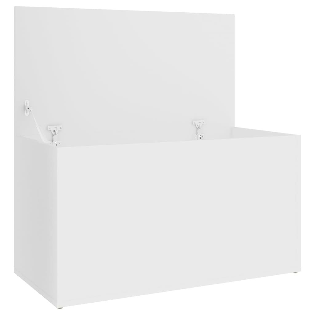 Oppbevaringskiste hvit 84x42x46 cm konstruert tre