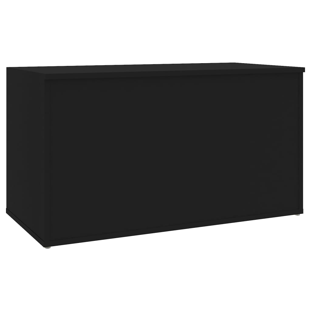 Oppbevaringskiste svart 84x42x46 cm konstruert tre