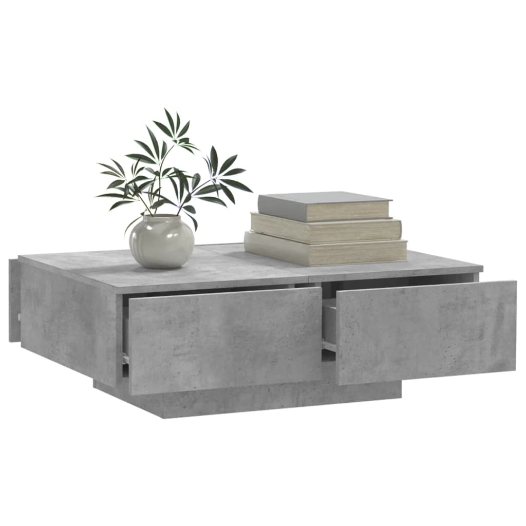 Salongbord betonggrå 90x60x31 cm konstruert tre