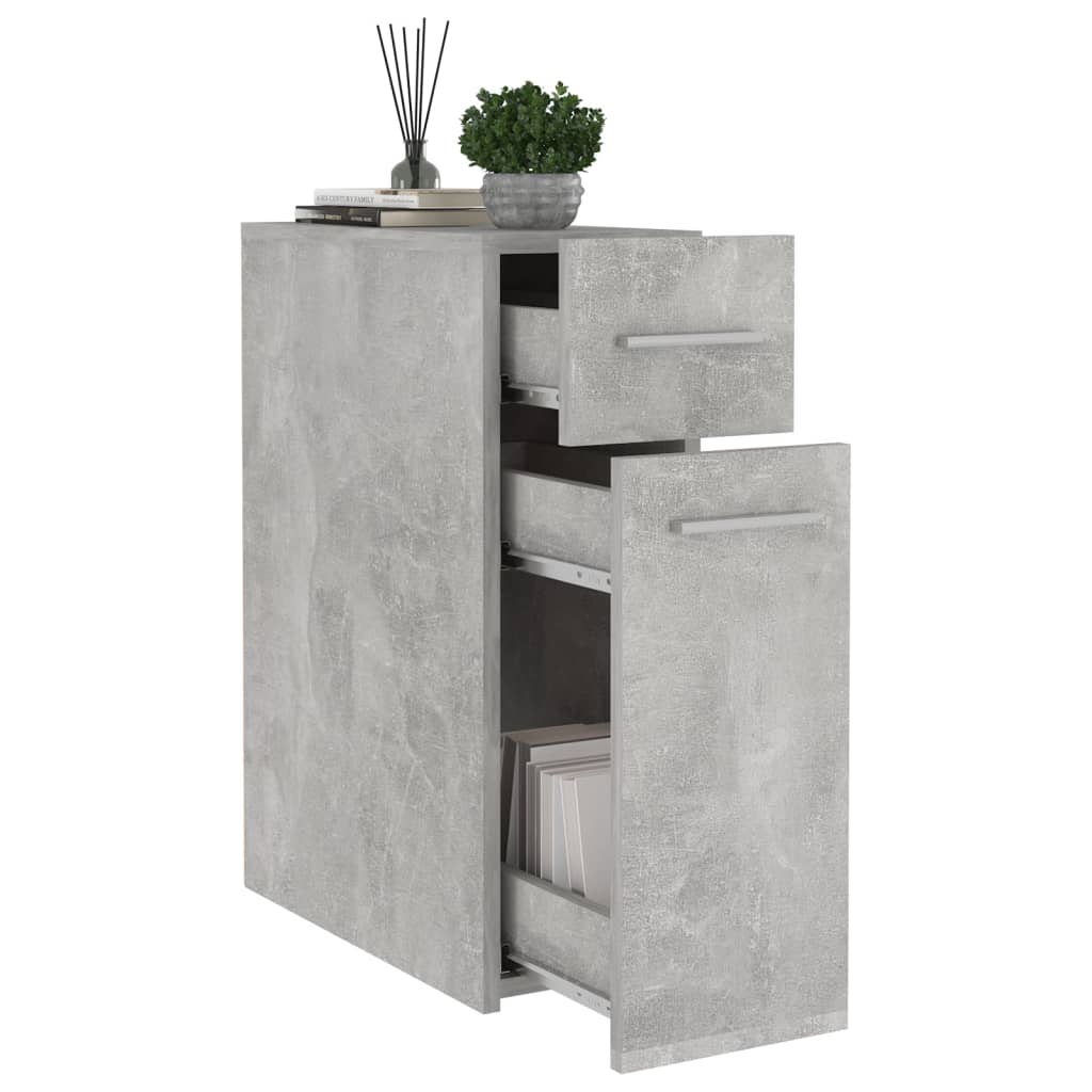 Apotekskap betonggrå 20x45,5x60 cm konstruert tre