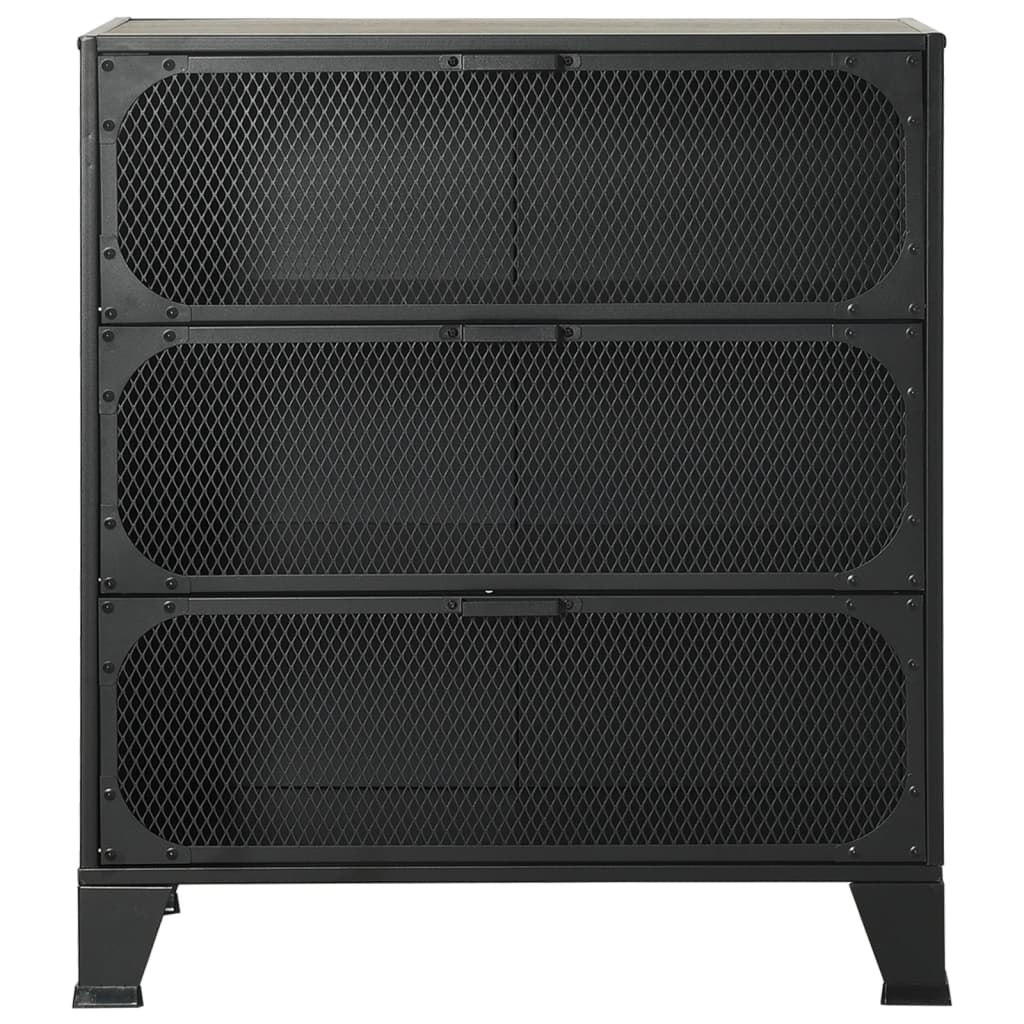 Oppbevaringsskap grå 72x36x82 cm metall og MDF