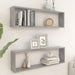 Vegghyller kube 2 stk betonggrå 100x15x30 cm konstruert tre