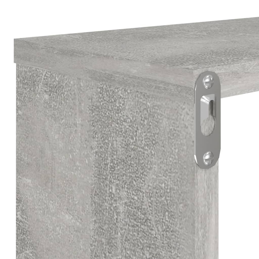 Vegghyller kube 4 stk betonggrå 80x15x26,5 cm konstruert tre