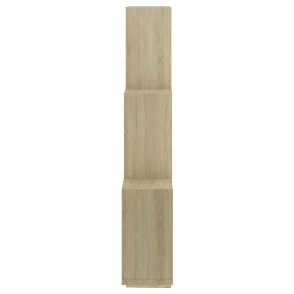 Kubeformet vegghylle sonoma eik 78x15x93 cm konstruert tre