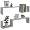 Vegghyller 2 stk betonggrå 100x15x20 cm konstruert tre