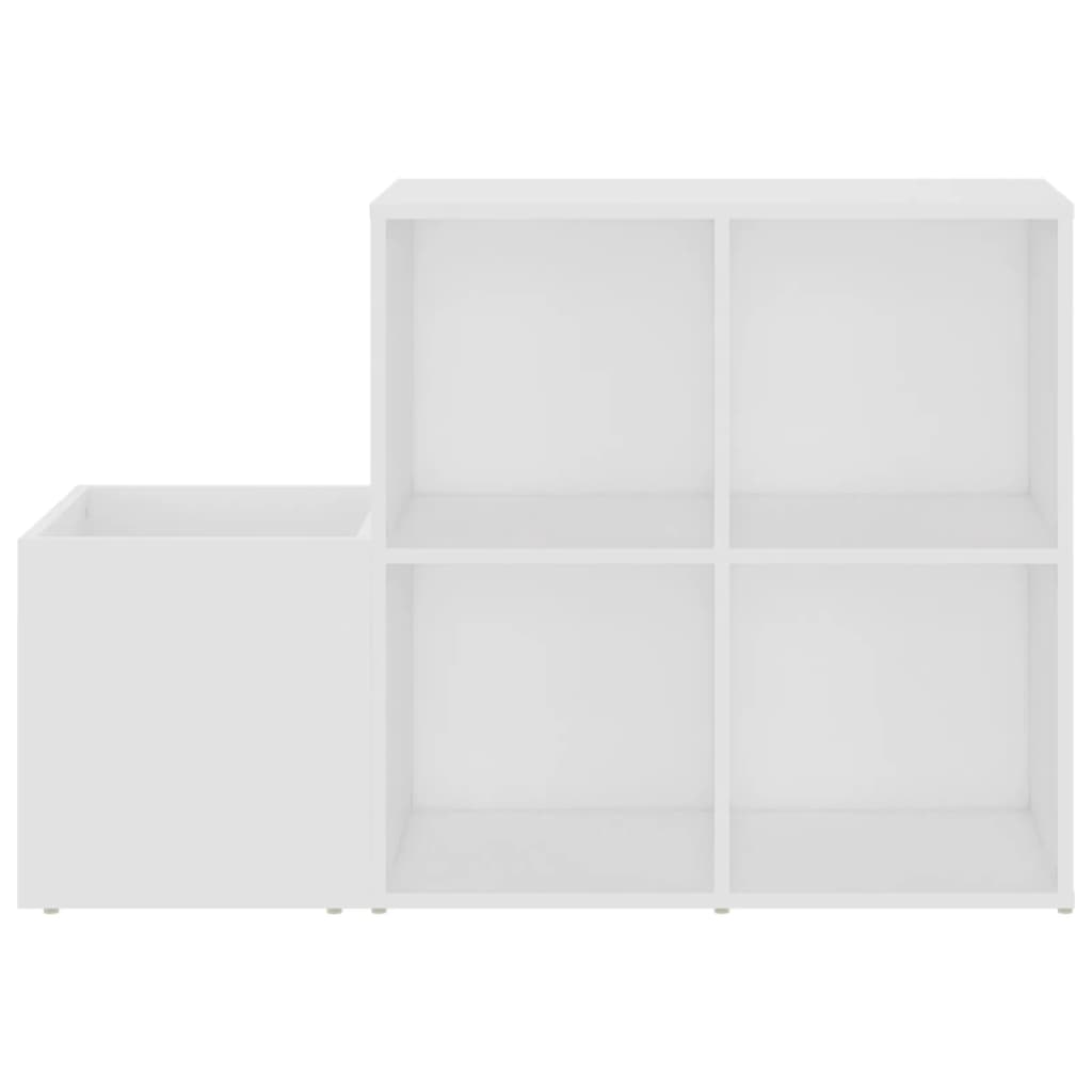 Skoskap for gang hvit 105x35,5x70 cm konstruert tre