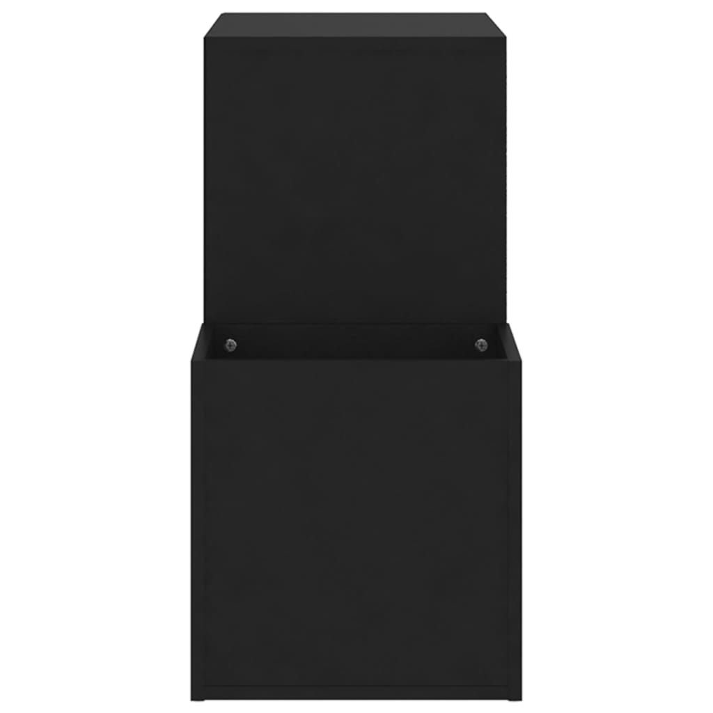 Skoskap for gang svart 105x35,5x70 cm konstruert tre