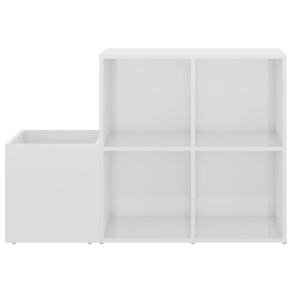 Skoskap for gang høyglans hvit 105x35,5x70 cm konstruert tre