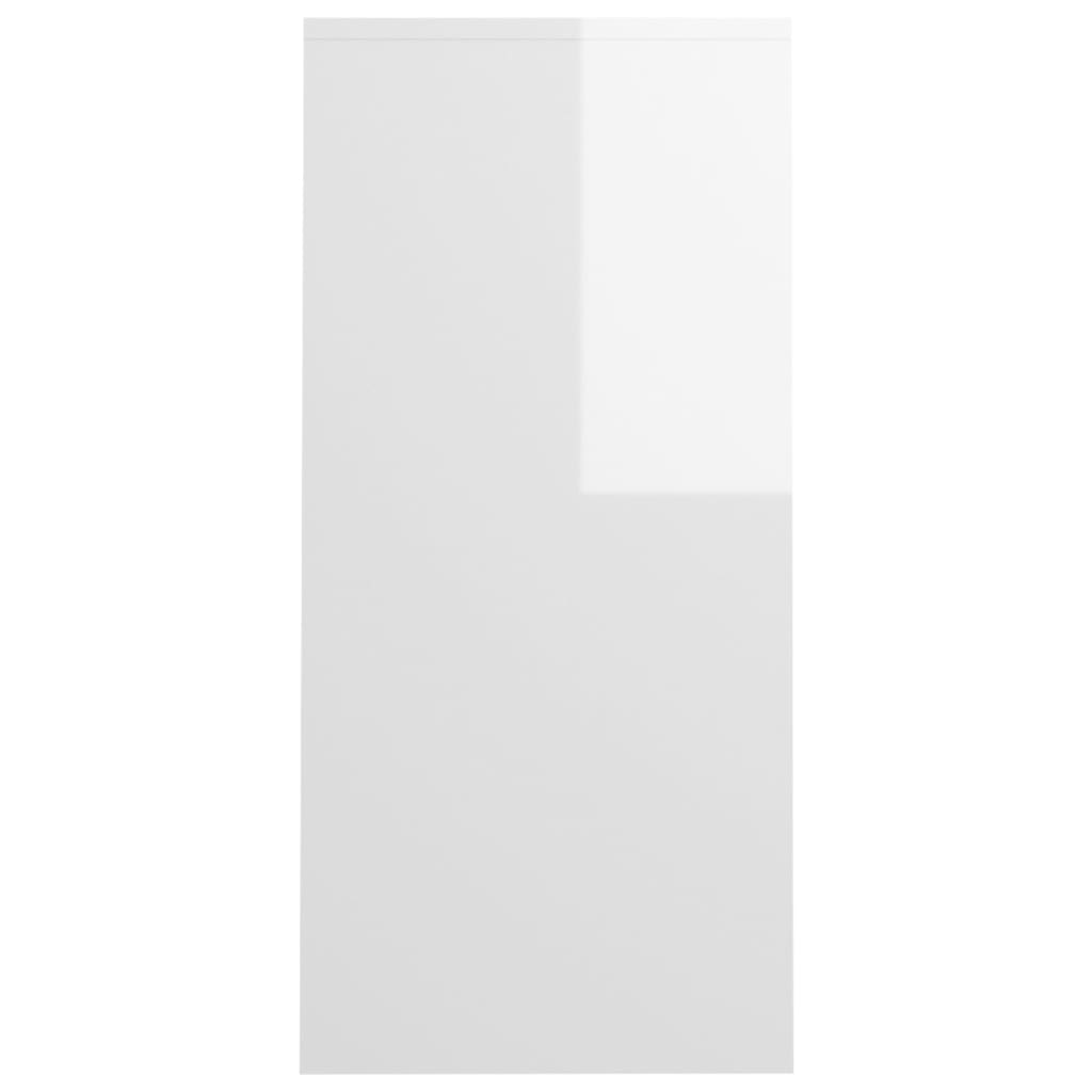 Laptopbord høyglans hvit 102,5x35x75 cm konstruert trer