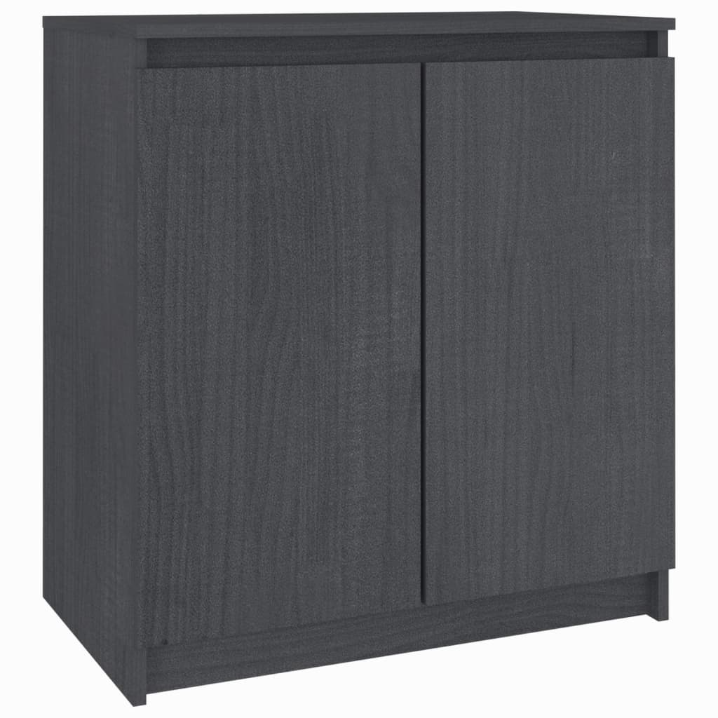 Sideskap grå 60x36x65 cm heltre furu