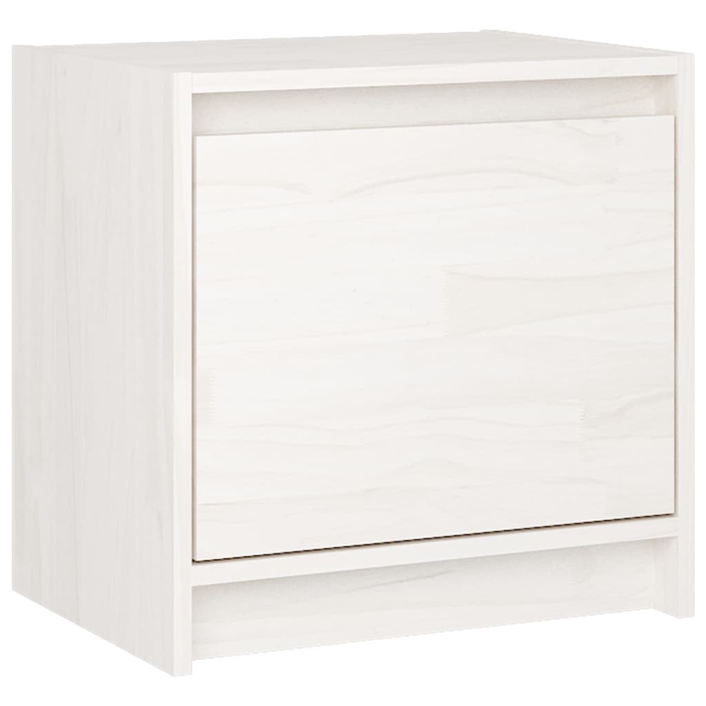 Nattbord 2 stk hvit 40x30,5x40 cm heltre furu