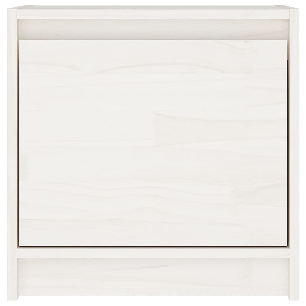 Nattbord 2 stk hvit 40x30,5x40 cm heltre furu
