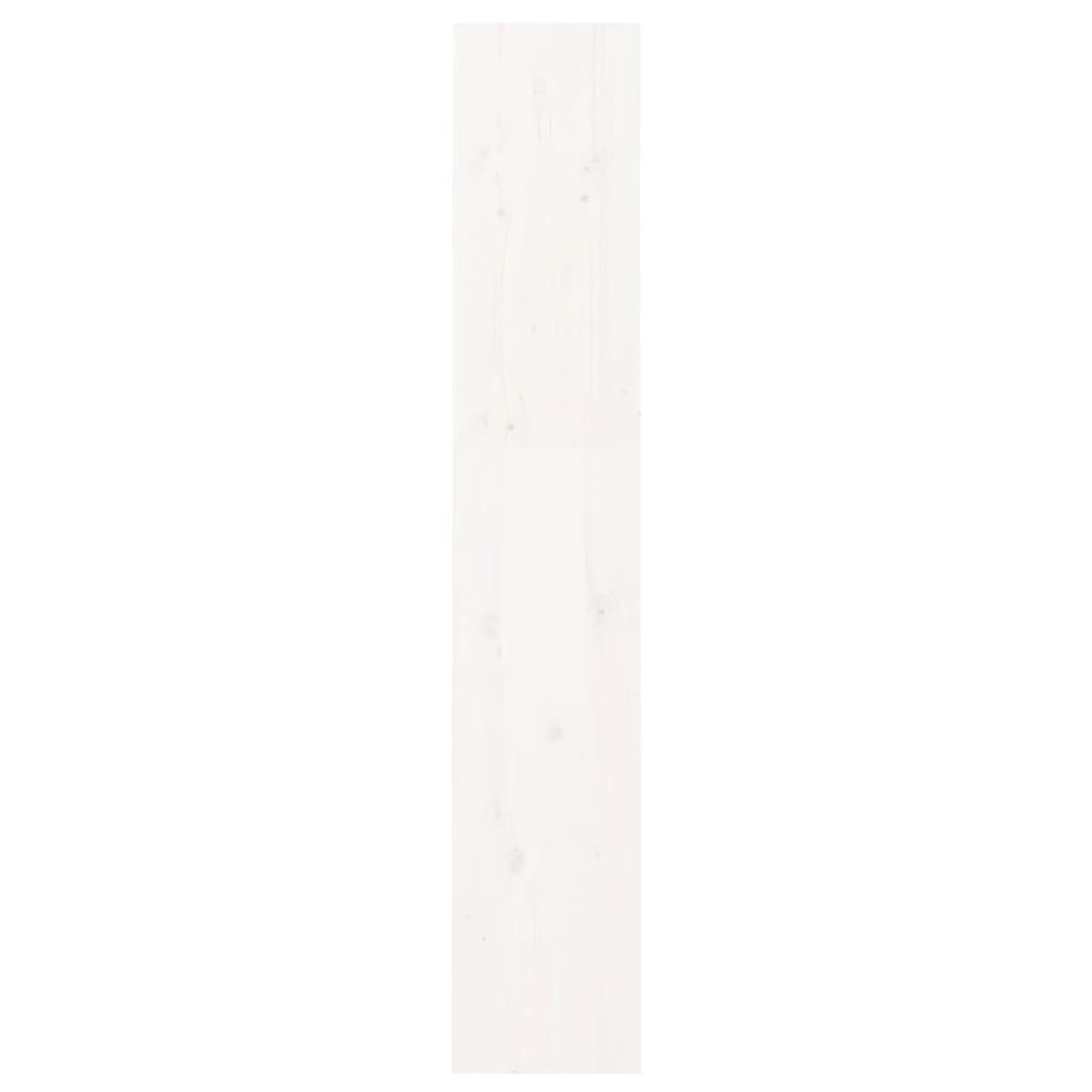 Bokhylle/romdeler hvit 60x30x167,5 cm heltre furu