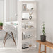 Bokhylle/romdeler hvit 60x30x167,5 cm heltre furu