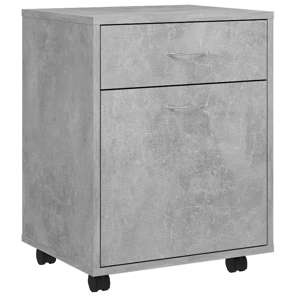 Rulleskap betonggrå 45x38x54 cm konstruert tre