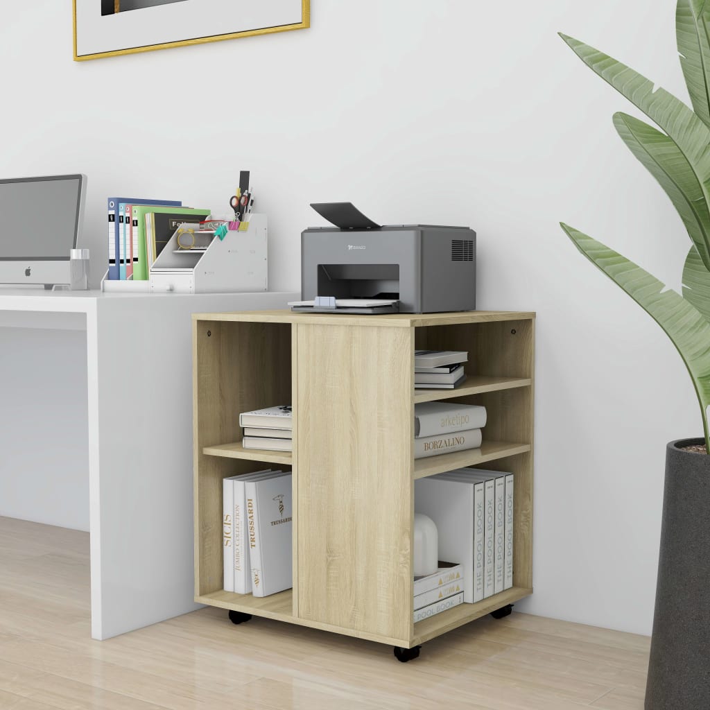 Rulleskap sonoma eik 60x53x72 cm konstruert tre