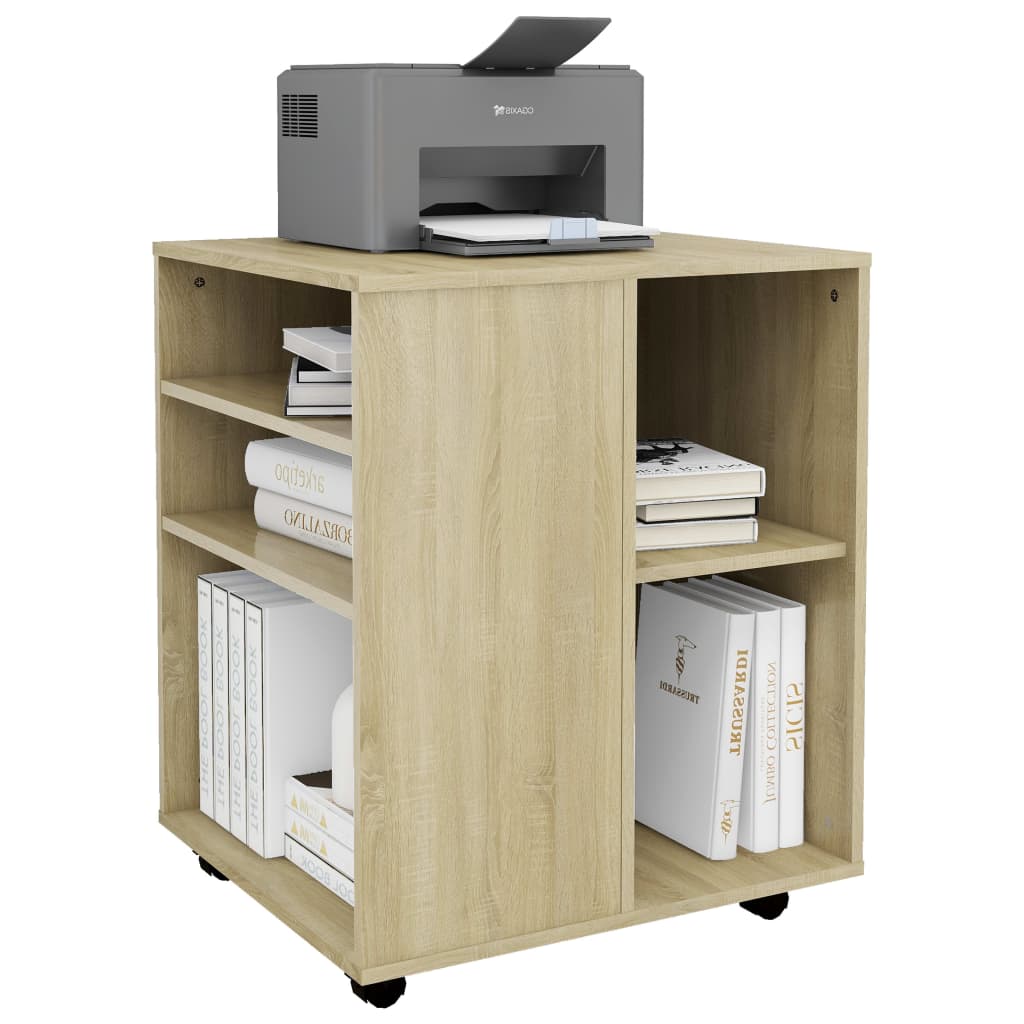Rulleskap sonoma eik 60x53x72 cm konstruert tre