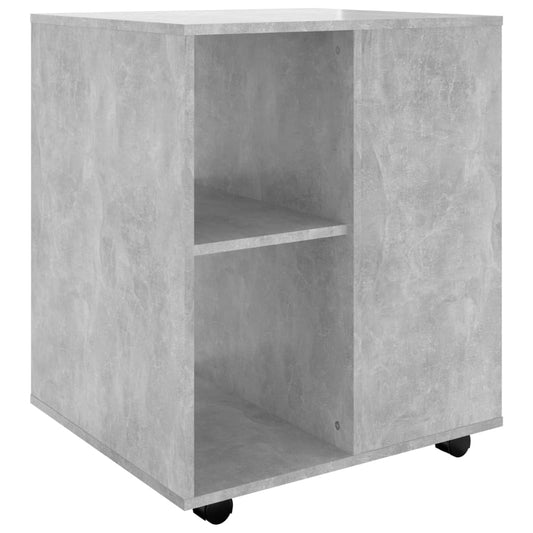 Rulleskap betonggrå 60x53x72 cm konstruert tre