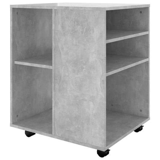 Rulleskap betonggrå 60x53x72 cm konstruert tre