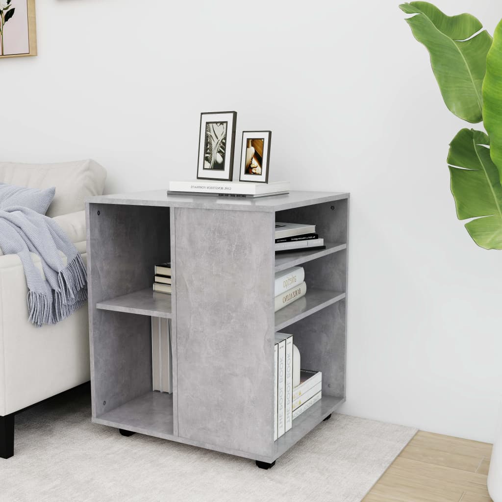 Rulleskap betonggrå 60x53x72 cm konstruert tre