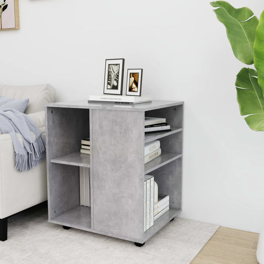 Rulleskap betonggrå 60x53x72 cm konstruert tre