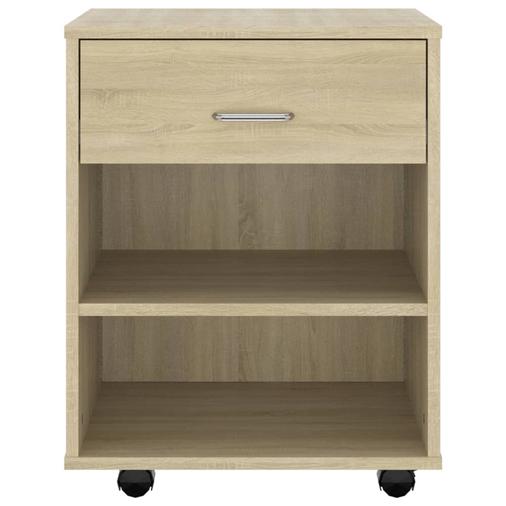 Rulleskap sonoma eik 46x36x59 cm konstruert tre