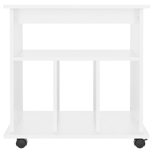 Rulleskap hvit 60x45x60 cm konstruert tre
