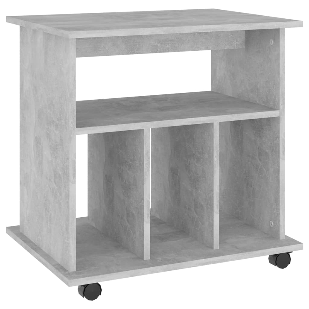Rulleskap betonggrå 60x45x60 cm konstruert tre