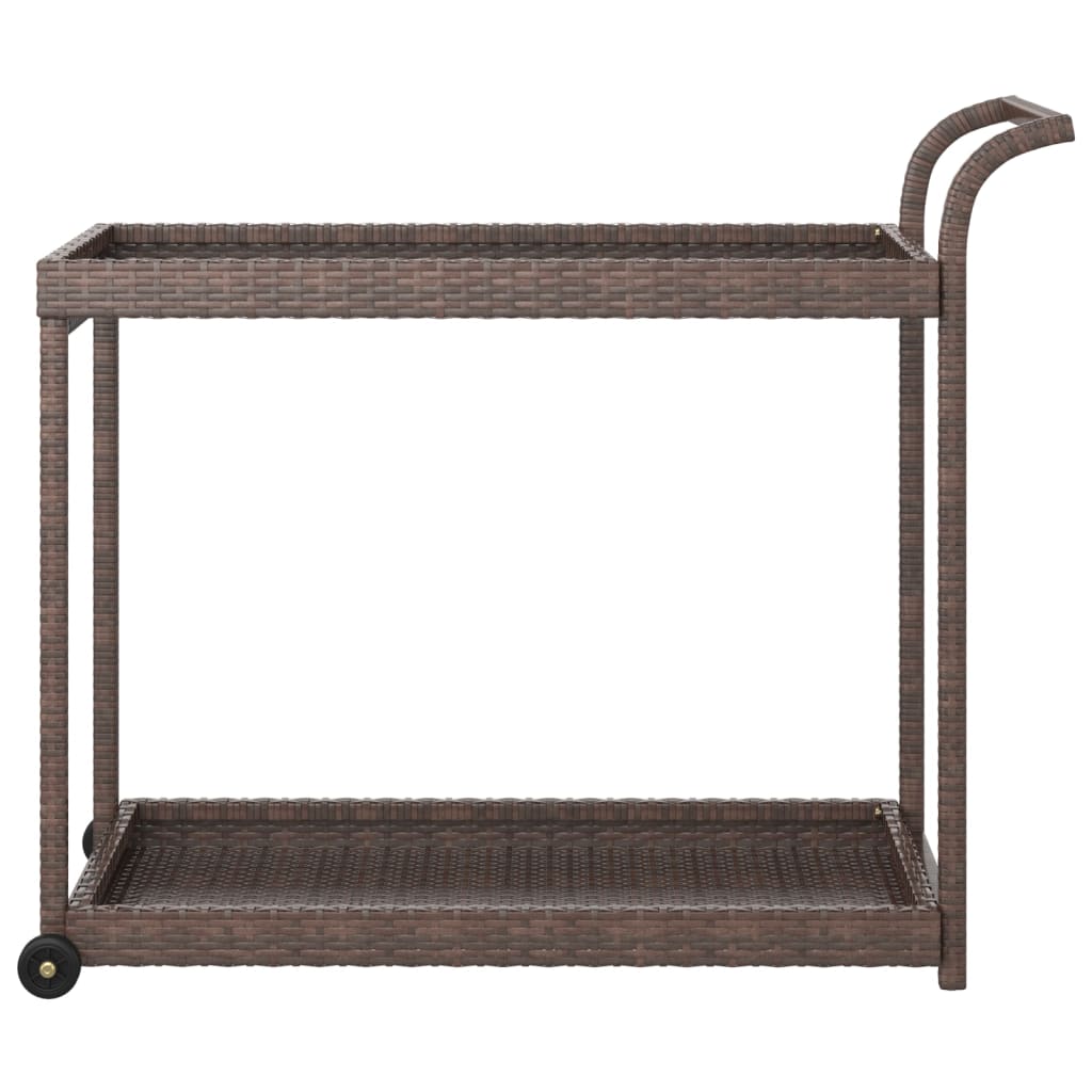 Serveringsvogn brun 100x45x83 cm polyrotting