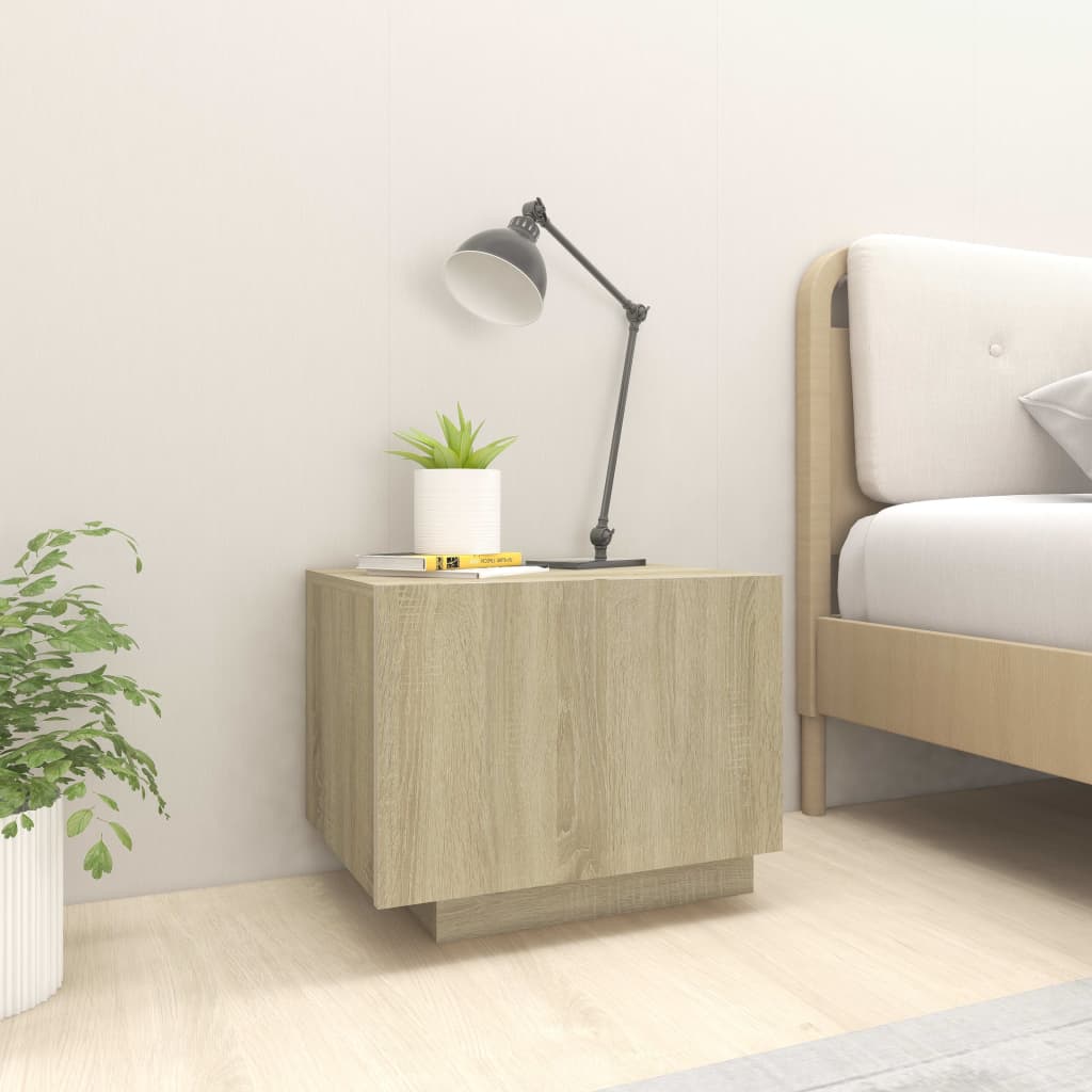 Nattbord sonoma eik 100x35x40 cm konstruert tre