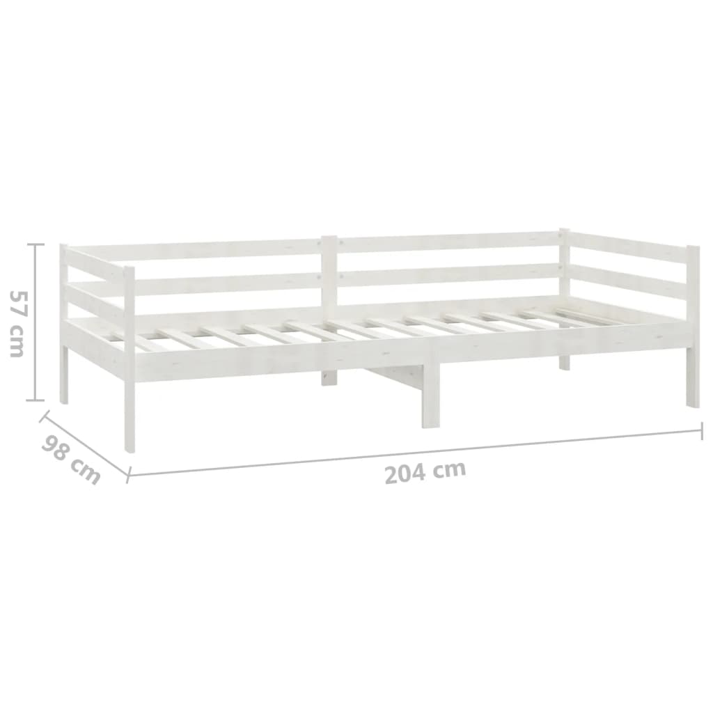 Dagseng hvit heltre furu 90x200 cm