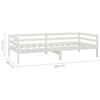 Dagseng hvit heltre furu 90x200 cm