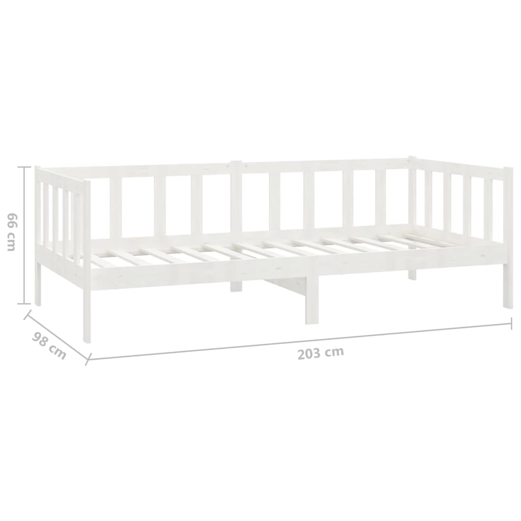 Dagseng hvit heltre furu 90x200 cm