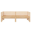 Uttrekkbar sengeramme heltre furu 2x(90x200) cm